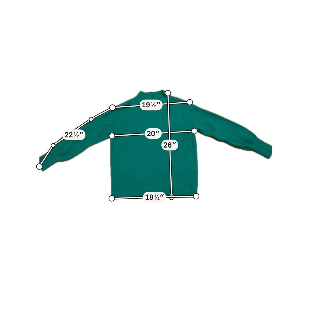 Tahari Emerald Green Mock Neck Sweater Classic Luxe Knit Women M - Picture 6 of 6